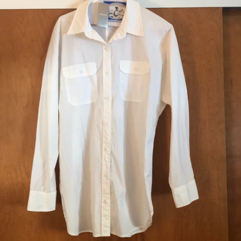 NWT Chico’s White Button Up Shirt